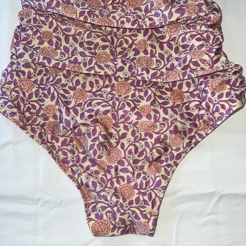 Zimmermann Purple and Pink Floral One-Piece Swimsuit - Picture 2 of 8